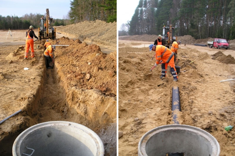 Vandentiekio ir nuotekų šalinimo tinklų tiesimo darbai